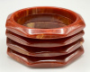 four matching marbled paprika octagon bakelite bangles